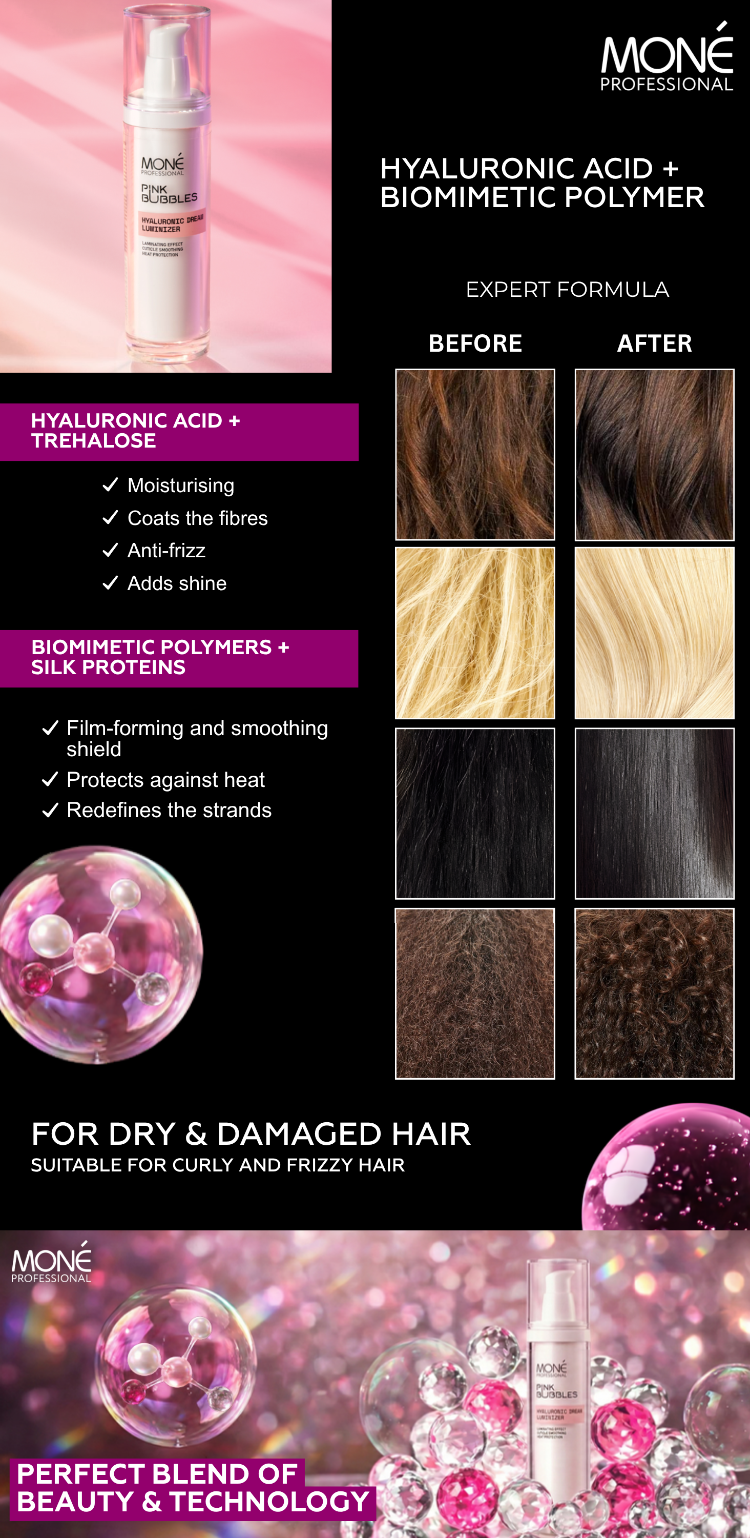 Hyaluronic Dream Luminizer - Hair serum, Laminating effect, Smothness - Leave in - 50ml