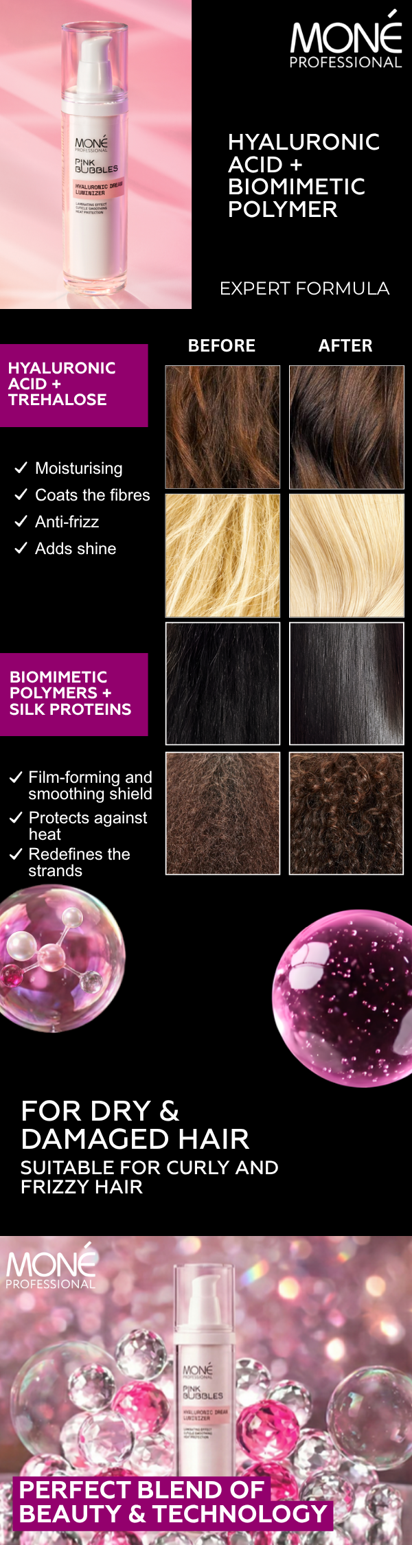 Hyaluronic Dream Luminizer - Hair serum, Laminating effect, Smothness - Leave in - 50ml